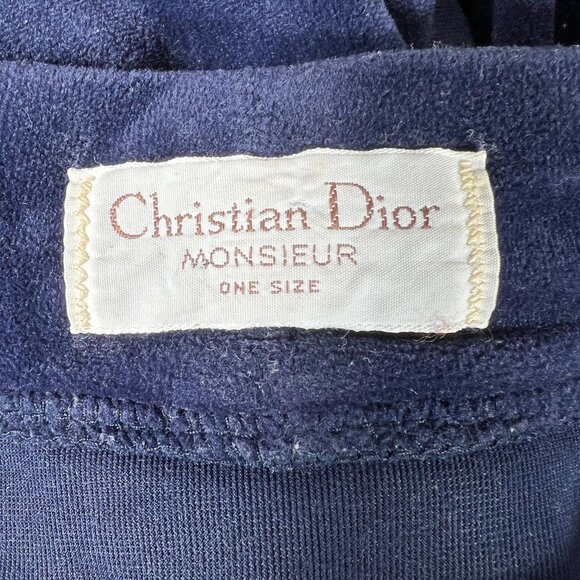 Vintage Christian Dior Monsieur Mens Multicolor Velour Bath Robe One Size - Picture 9 of 9